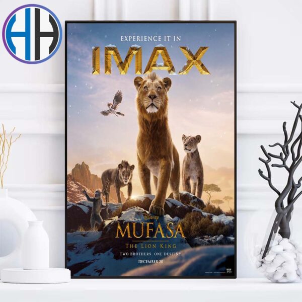 IMAX Poster Mufasa The Lion King In Theaters December 20 Home Decor Poster Canvas