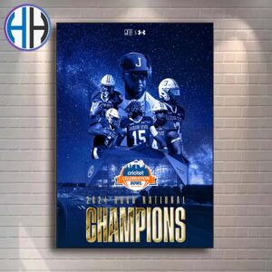 Jackson State Tigers Football 2024 HBCU National Champions Celebration Bowl Home Decor Poster Canvas