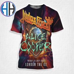 Judas Priest Alice Cooper In London The O2 On Friday 25 July 2025 All Over Print Shirt