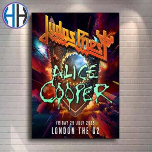 Judas Priest Alice Cooper In London The O2 On Friday 25 July 2025 Home Decor Poster Canvas