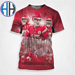 Kansas City Chiefs Back-To -Back 9 Straight Division Titles AFC West Champions 2024 All Over Print Shirt