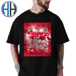 Kansas City Chiefs Back-To -Back 9 Straight Division Titles AFC West Champions 2024 Unisex T-Shirt