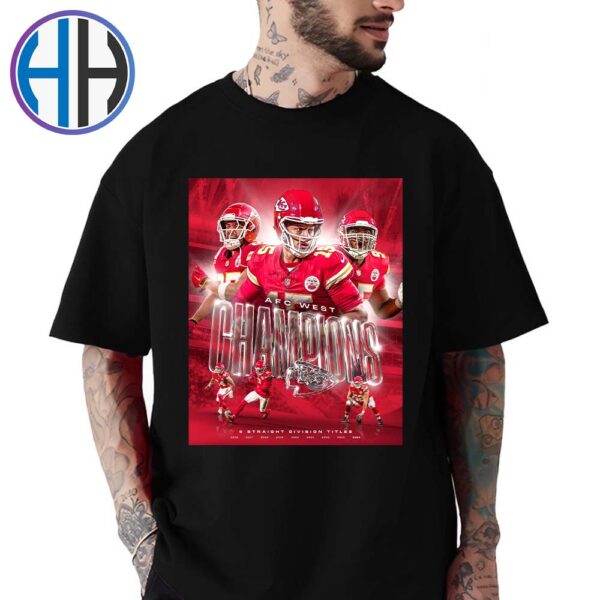 Kansas City Chiefs Back-To -Back 9 Straight Division Titles AFC West Champions 2024 Unisex T-Shirt