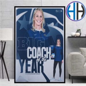 Katie Schumacher-Cawley Was Selected As The Big Ten Coach Of The Year Home Decor Poster Canvas