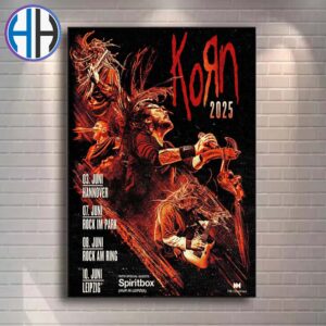 Korn With Special Guest Spiritbox 2025 Full Show In Germany On June 3rd 7th And 8th 10th 2025 Home Decor Poster Canvas