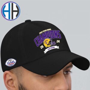 LSU Tigers Football NCAA College Football Season 2024 Champions 2024 Kinders Texas Bowl Winners Hat Snapback Classic Cap