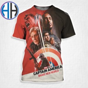 Marvel Studios Poster For Captain America Brave New World Arrives Only In Theaters February 14 2025 All Over Print Shirt