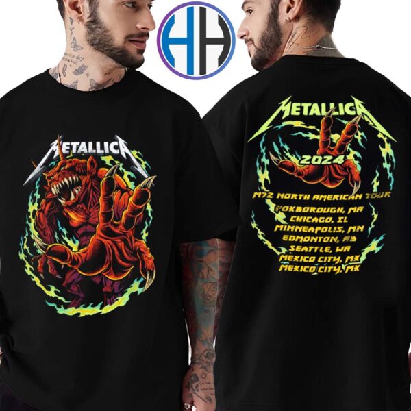 Metallica M72 Demon M72 North American Tour 2024 Two Sides Print Unisex T-Shirt