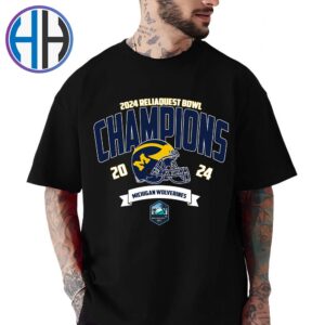 Michigan Wolverines Football NCAA College Football Champions 2024 ReliaQuest Bowl Winners Unisex T-Shirt