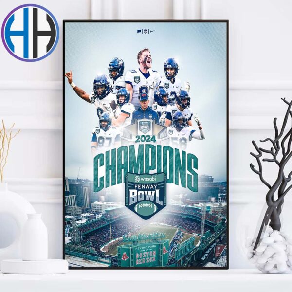 NCAA College Football 2024 Fenway Bowl Champions UConn Huskies Football Poster Canvas