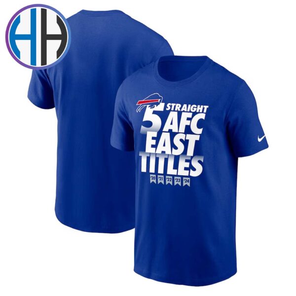 NFL Buffalo Bills X Nike Five-Straight AFC East Division Champions Our Time Is Now Unisex T-Shirt