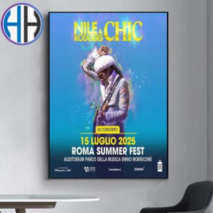 Nile Rodgers Con Nile Rodgers And CHIC Roma Summer Fest 2025 In Concerto 15 Luglio 2025 Home Decor Poster Canvas