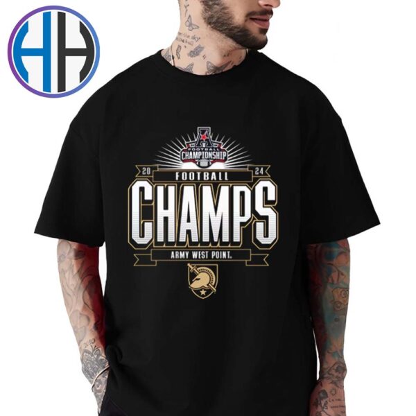 Official Army West Point Army Black Knights 2024 AAC Football Conference Champions Locker Room Vintage T-Shirt