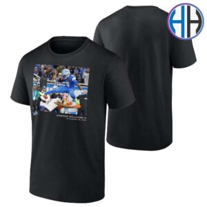 Official Detroit Lions Jameson Williams Black NFL Flash Features Week 13 Classic T-Shirt