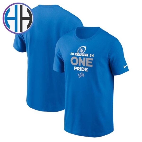 Official Detroit Lions x Nike One Pride 2024 NFL Playoffs Unisex T-Shirt