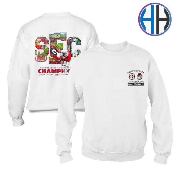 Official Georgia Bulldogs Football 2024 SEC Football Conference Champions Sweatshirt T-Shirt