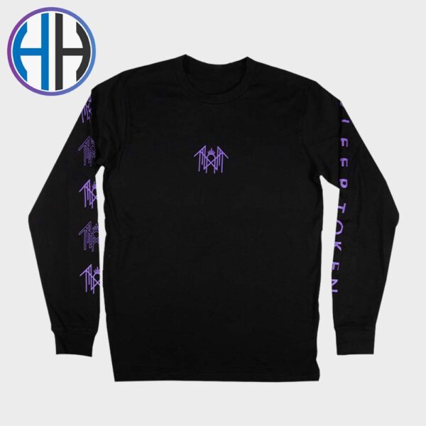 Official Sleep Token Purple Logo Long Sleeve Black T-Shirt