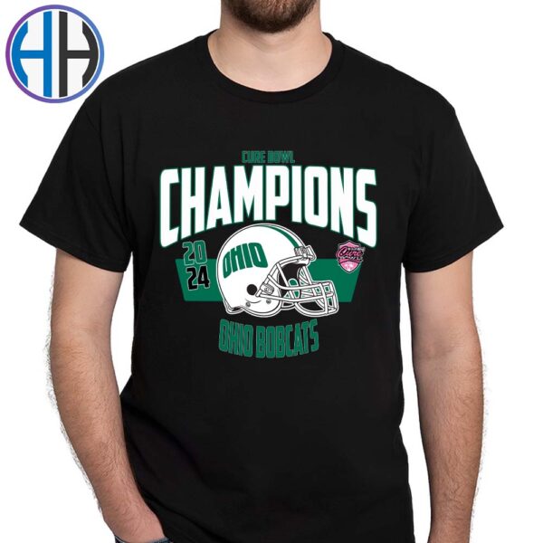 Ohio Bobcats Football 2024 StaffDNA Cure Bowl Champions NCAA College Football Classic T-Shirt