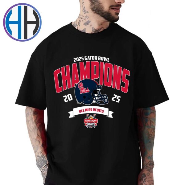 Ole Miss Rebels Football NCAA College Football Season 2025 Champions 2025 TaxSlayer Gator Bowl Winners Vintage T-Shirt