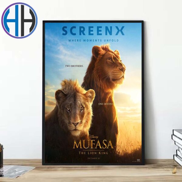 ScreenX Poster Mufasa The Lion King In Theaters December 20 Home Decor Poster Canvas