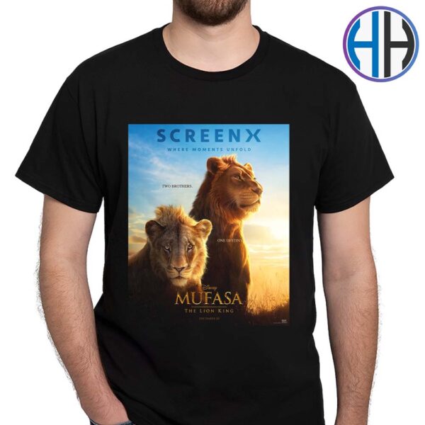 ScreenX Poster Mufasa The Lion King In Theaters December 20 Unisex T-Shirt