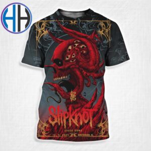 Slipknot 25th Anniversary Concert Poster In Amsterdam NL At Ziggo Dome On December 5 2024 All Over Print Shirt