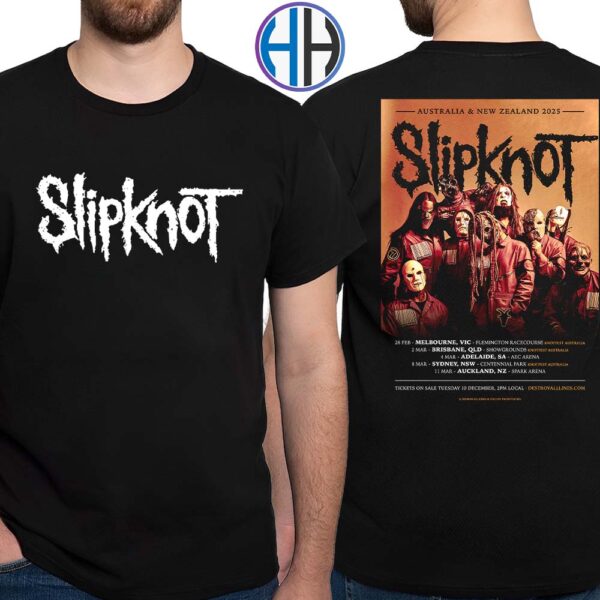 Slipknot Australia And New Zealand 2025 Schedule List Date Two Sides Print Classic T-Shirt