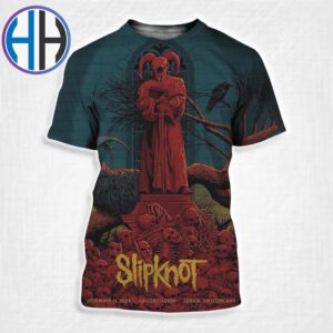 Slipknot Tour Poster 25th Anniversary In Zurich Switzerland At Hallenstadion On December 11 2024 All Over Print Shirt