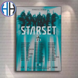 Starset 2025 Acoustic Tour Event Schedule List Date Home Decor Poster Canvas