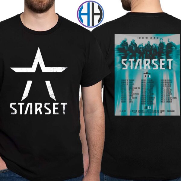 Starset 2025 Acoustic Tour Event Schedule List Date Two Sides Print Classic T-Shirt