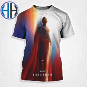 Superman First Poster For James Gunns Only In Theaters On July 11 All Over Print Shirt