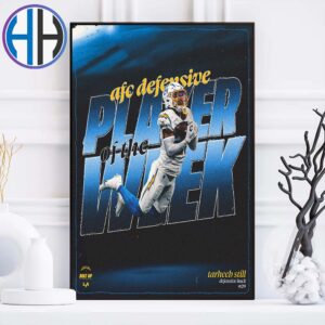 Tarheeb Still Team Los Angeles Chargers Has Been Named The American Football Conference Offensive Player Of The Week Poster Canvas