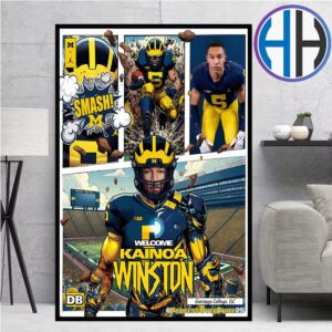 Welcome Kainoa Winston To Michigan Wolverines Football Home Decor Poster Canvas