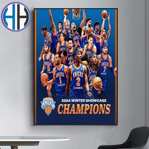 Westchester Knicks NBA G League 2024 Winter Showcase Champions Home Decor Poster Canvas