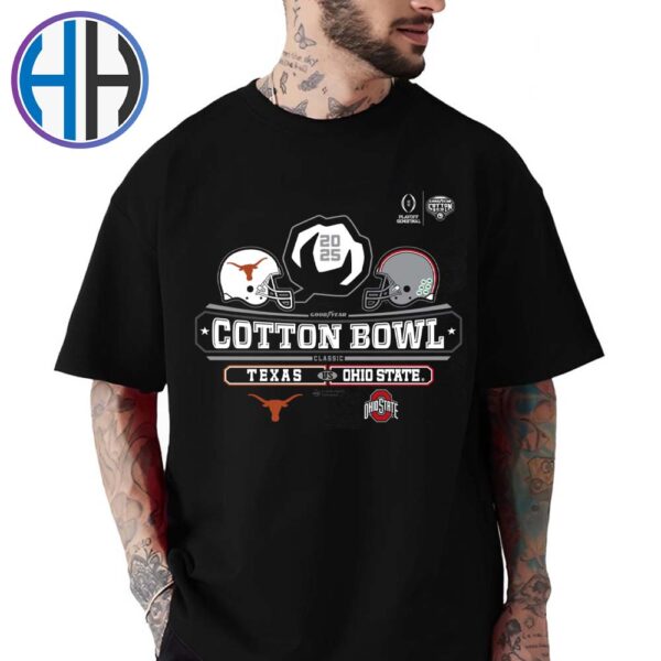 2025 Cotton Bowl Classic Matchup Ohio State Buckeyes Vs Texas Longhorns NCAA College Football Playoff Unisex T-Shirt