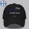 Baltimore Ravens 2024 AFC North Division Champions Conquer Black Classic Cap Snapback Hat