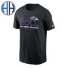 Baltimore Ravens 2024 AFC North Division Champions Conquer Black Unisex T-Shirt