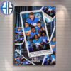 Detroit Lions Back To Back To The 2024 NFC North Champions NFL Playoffs Home Decor Poster Canvas