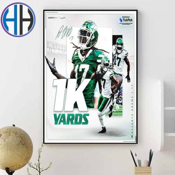 Davante Adams Has Cleared 1000 Yards For The Fifth Consecutive Season And The Sixth Time In His Career Poster Canvas