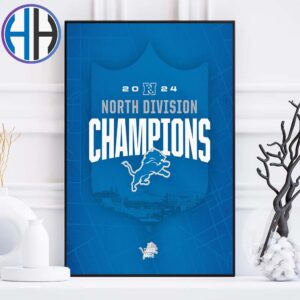 Detroit Lions Back To Back To The 2024 NFC North Champions NFL Playoffs Home Decor Poster Canvas