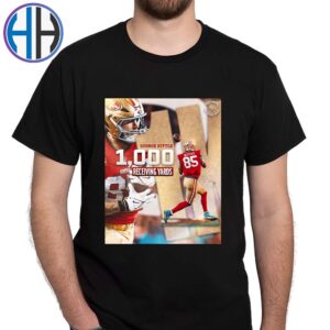 George Kittle From San Franciso 49ers 1000 Receiving Yards Mark On The Season Unisex T-Shirt