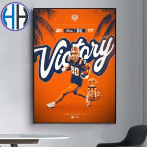 Illinois Fighting Illini Football NCAA College Football Season 2024 Champions 2024 Cheez-It Citrus Bowl Winners Poster Canvas