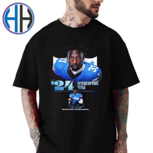 Kerby Joseph Detroit Lions Wins 2024 NFL Interceptions Title With 9 Interceptions Yards Classic T-Shirt