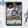 North Dakota State Bison Defeats Montana State 35-32 To Win The 2024 FCS National Championship Title Poster Canvas