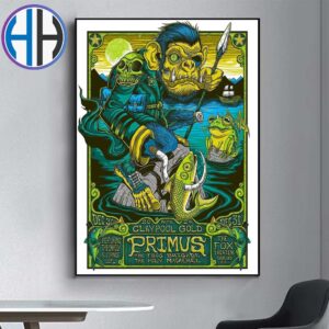 Primus Concert Poster For Oakland CA At The Fox Theater On December 30-31 2024 Home Decor Poster Canvas