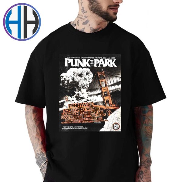 Punk In The Park Concert Poster In San Franciso CA At Cow Palace On May 3rd 2025 Unisex T-Shirt