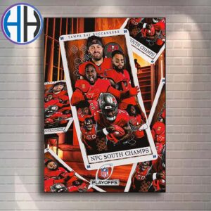 Tampa Bay Buccaneers Are The Kings Of The NFC South Champions 2024 NFL Playoffs Home Decor Poster Canvas